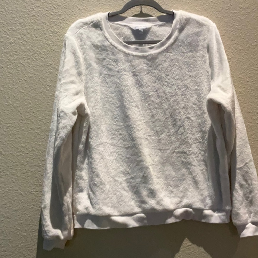Super soft white fleece pull over